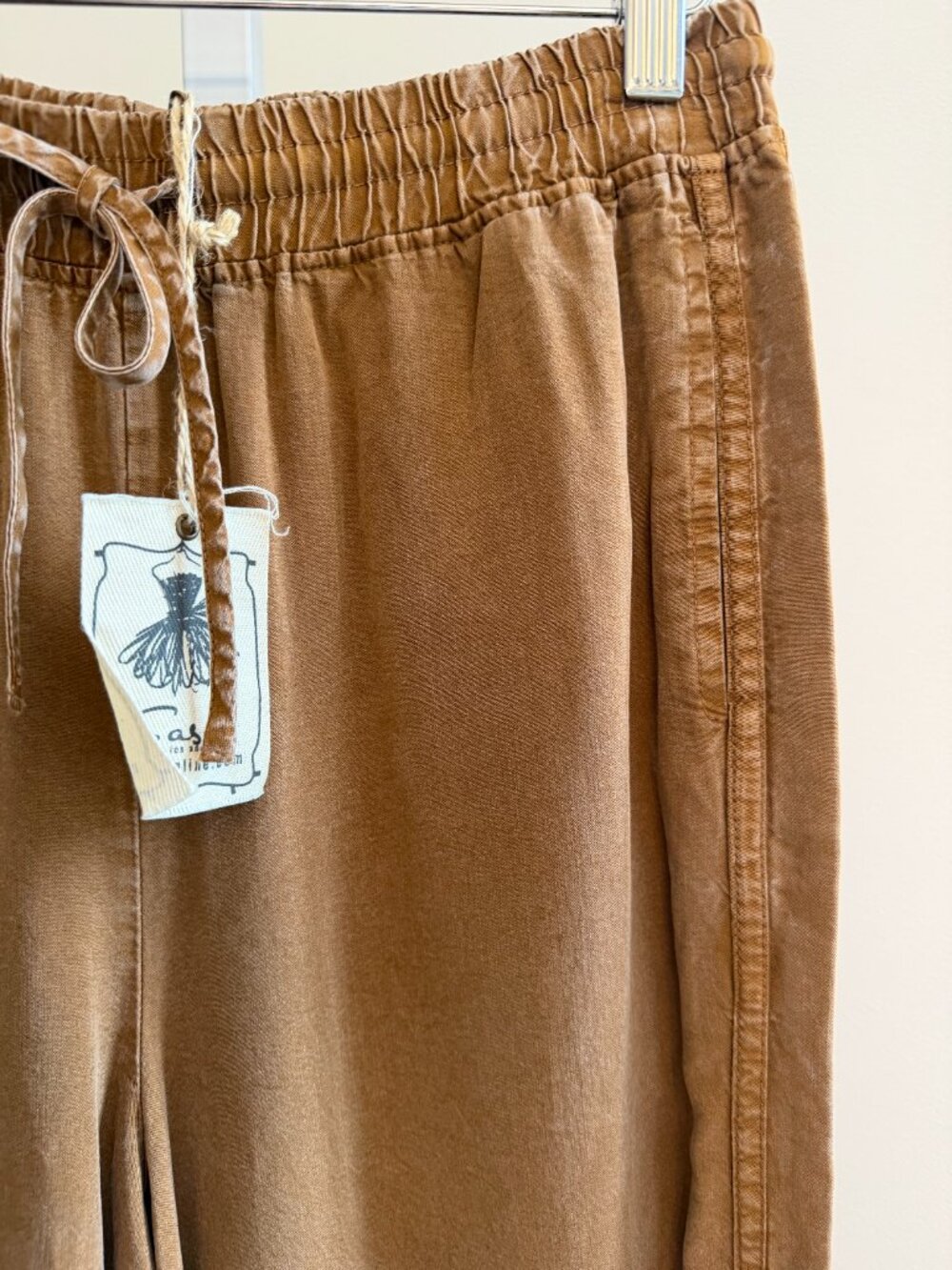 EASEL MINERAL WASHED TENCEL PANTS 100% TENCEL - Picture 2 of 6